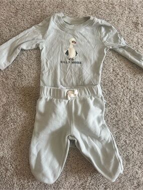 Carter's Silly Goose Light Sage Baby One-Piece Romper